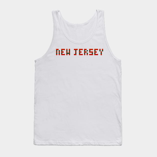 Pixel Hockey State New Jersey 2018 3rd Jersey Tank Top by gkillerb